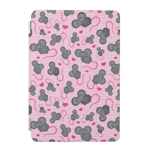 I love my mouse pattern in pink iPad mini cover (Front)