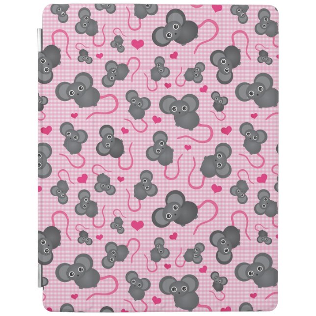 I love my mouse pattern in pink iPad smart cover (Front)