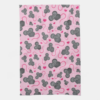 I love my mouse pattern in pink kitchen towel