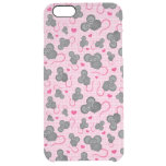 I love my mouse pattern in pink clear iPhone 6 plus case