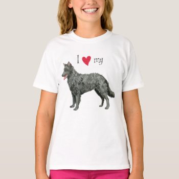 I Love My Mudi T-shirt by DogsInk at Zazzle