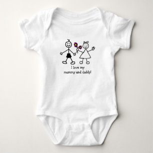 I love My Mummy and Daddy Baby Bodysuit