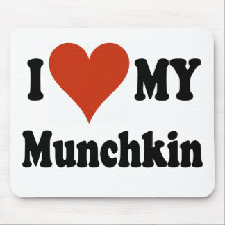 I Love My Munchkin Cat Gifts and Apparel Mouse Pad