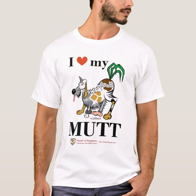 I Love My Mutt T-Shirt (Front)