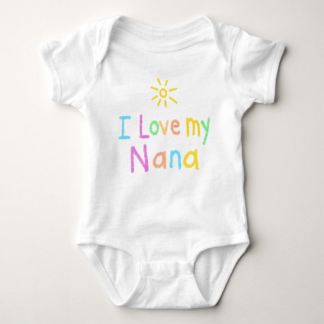 I Love My Nana Baby Bodysuit (Front)