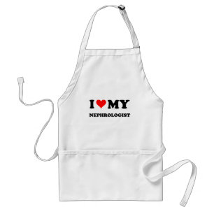 I Love My Nephrologist Adult Apron