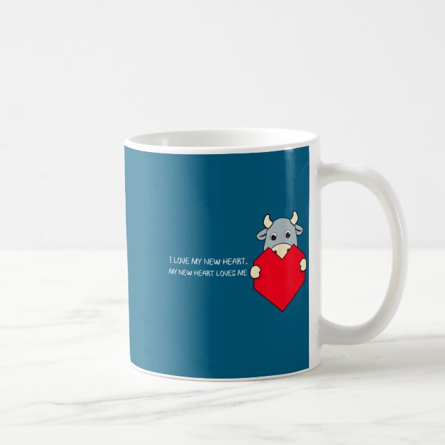 I Love My New Heart Loves Me Heart Health Awarenes Coffee Mug (Right)