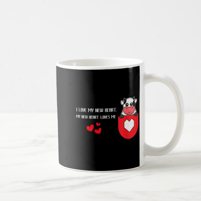 I Love My New Heart Loves Me Heart Health Cardiacs Coffee Mug (Right)