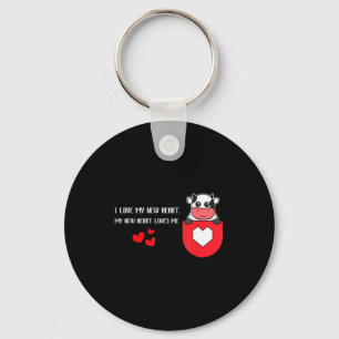 I Love My New Heart Loves Me Heart Health Cardiacs Keychain
