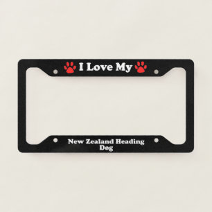 I Love My New Zealand Heading Dog License Plate Frame