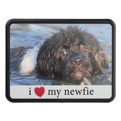 I love my Newfie Newfoundland Insert Photo Hitch Cover