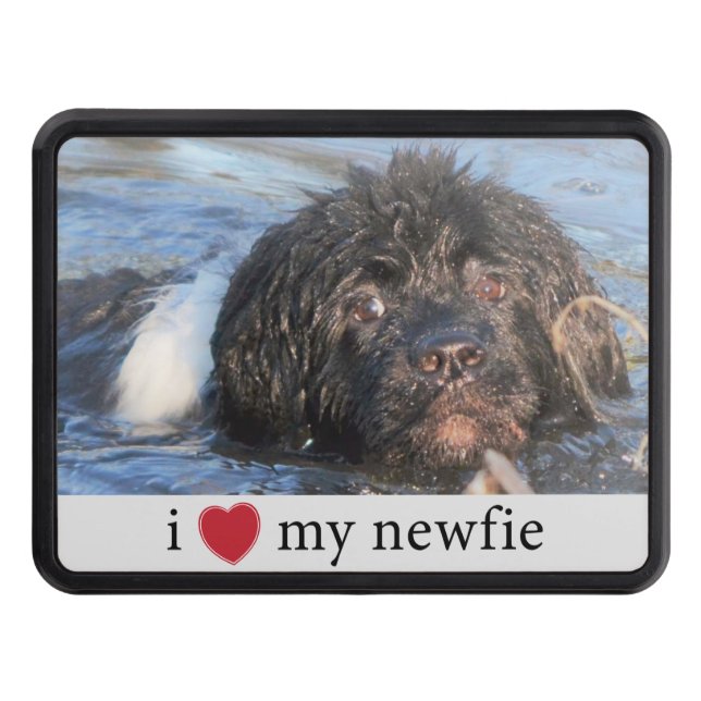 I love my Newfie Newfoundland Insert Photo Hitch Cover (Front)