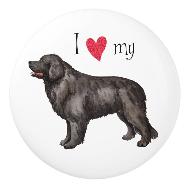 I Love my Newfoundland Ceramic Knob (Front)