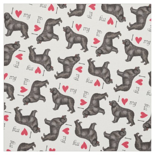 I Love my Newfoundland Fabric