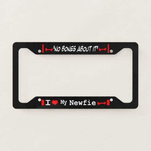 I Love My Newfoundland Newfie License Plate Frame