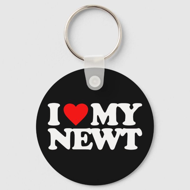 I LOVE MY NEWT KEYCHAIN (Front)