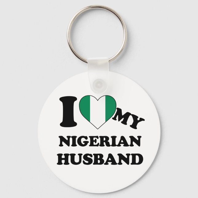 I love my Nigerian Husband Keychain (Front)