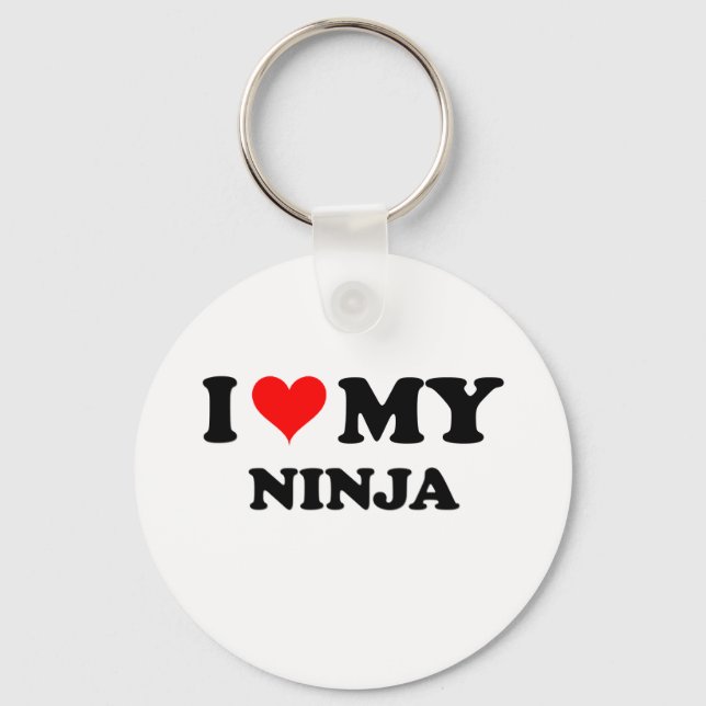I Love My Ninja Keychain (Front)