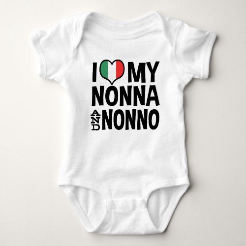 I Love My Nonna and Nonno Baby Bodysuit