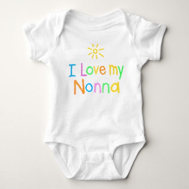 I Love my Nonna Baby Bodysuit (Front)