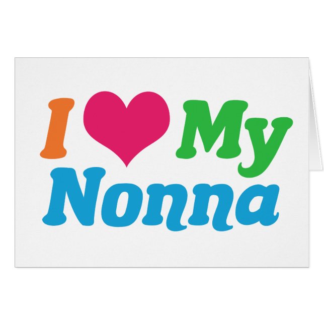 I Love My Nonna Card (Front Horizontal)