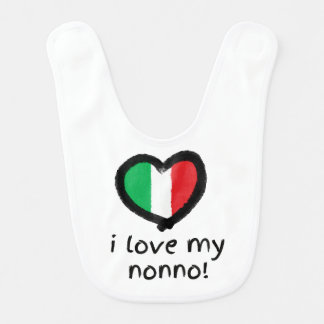 I Love My Nonno Italian Baby Bib