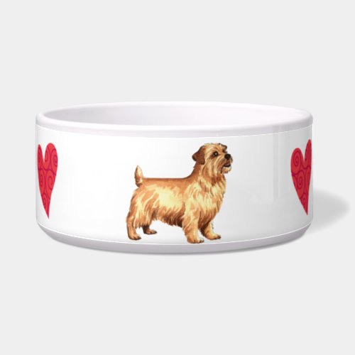 I Love my Norfolk Terrier Bowl