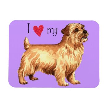 I Love My Norfolk Terrier Magnet by DogsInk at Zazzle