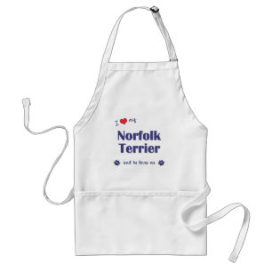 I Love My Norfolk Terrier (Male Dog) Adult Apron