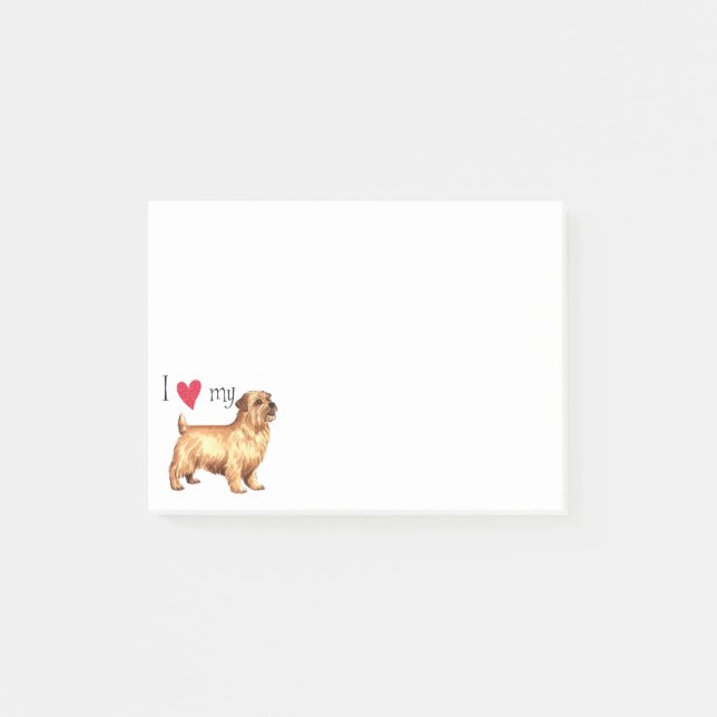 I Love my Norfolk Terrier Post-it Notes (Front)
