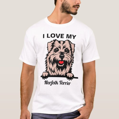 I Love My Norfolk Terrier T_Shirt