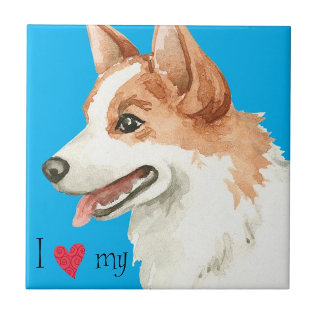 I Love my Norrbottenspets Ceramic Tile (Front)