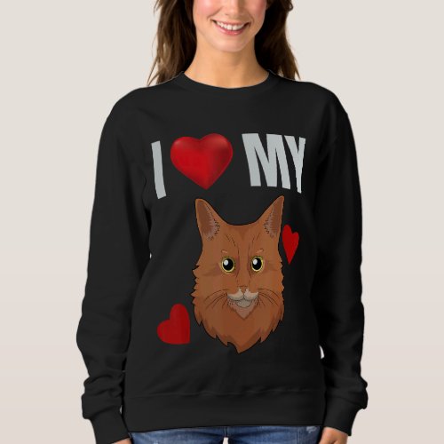 I Love My Norwegian  American Longhair Coon Forest Sweatshirt