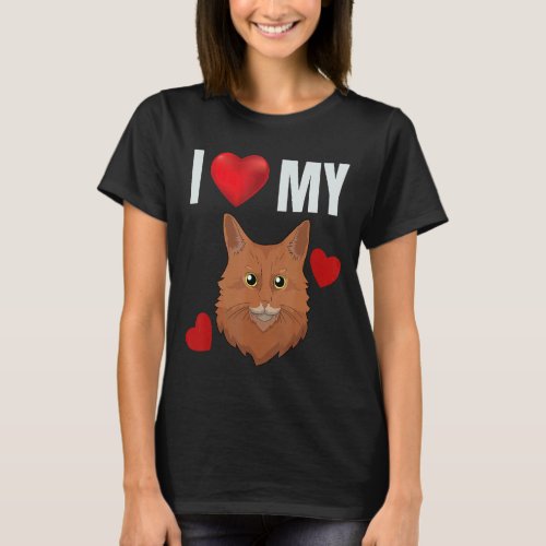 I Love My Norwegian  American Longhair Coon Forest T_Shirt