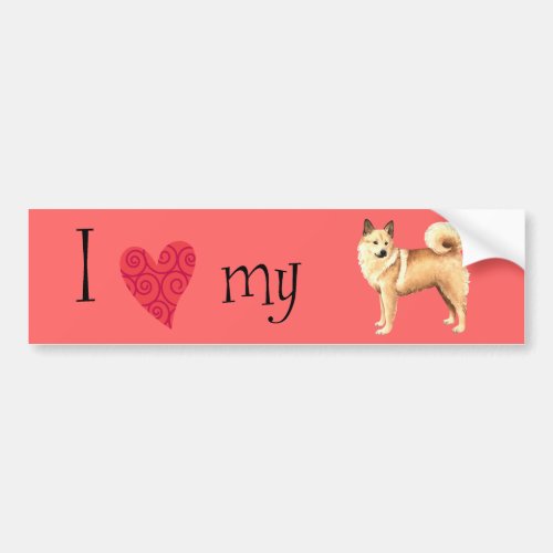 I Love my Norwegian Buhund Bumper Sticker