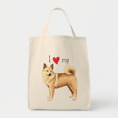 I Love my Norwegian Buhund Tote Bag