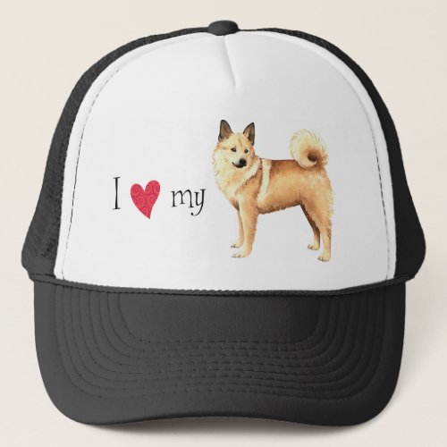 I Love my Norwegian Buhund Trucker Hat