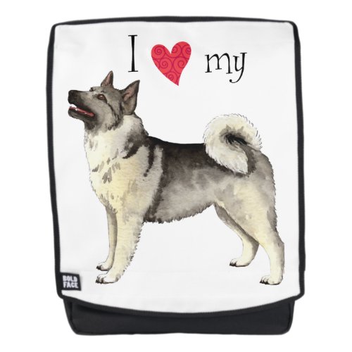 I Love my Norwegian Elkhound Backpack