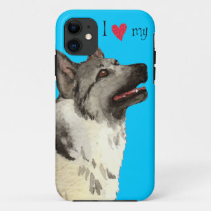 I Love my Norwegian Elkhound iPhone 11 Case