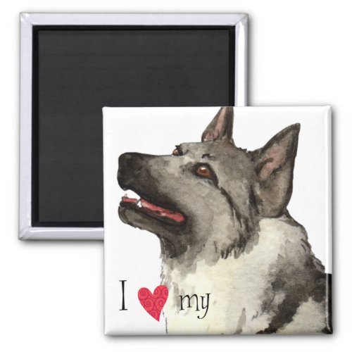 I Love my Norwegian Elkhound Magnet