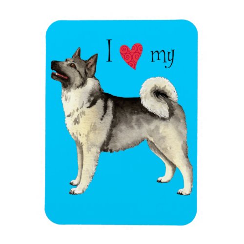 I Love my Norwegian Elkhound Magnet