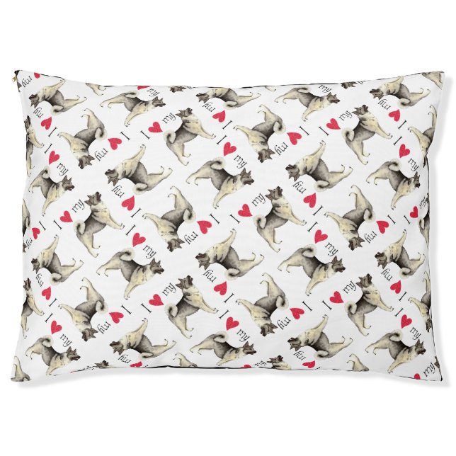 I Love my Norwegian Elkhound Pet Bed (Front)