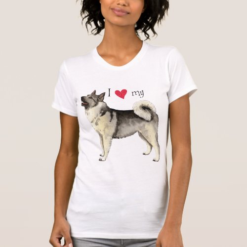 I Love my Norwegian Elkhound T_Shirt