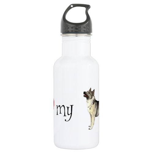 I Love my Norwegian Elkhound Water Bottle