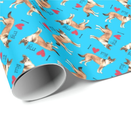 I Love my Norwegian Lundehund Wrapping Paper