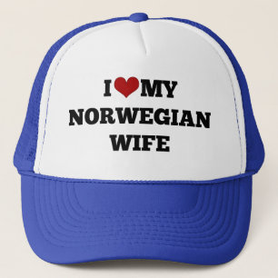 I Love My Norwegian Wife Trucker Hat