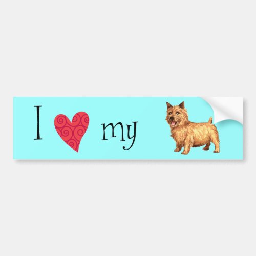 I Love my Norwich Terrier Bumper Sticker