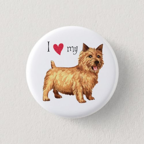 I Love my Norwich Terrier Button