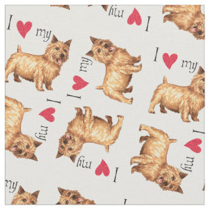 I Love my Norwich Terrier Fabric