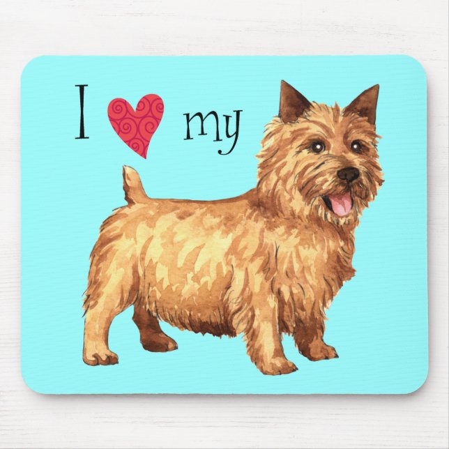 I Love my Norwich Terrier Mouse Pad (Front)